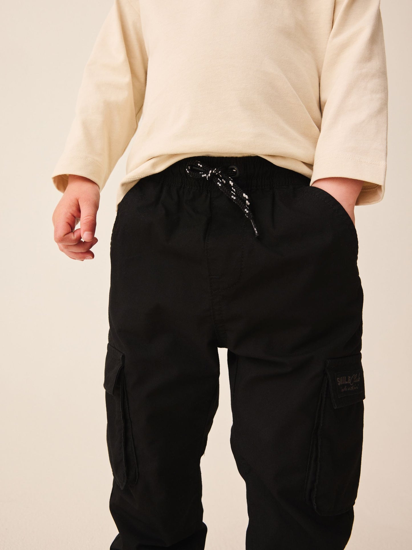 Dsiney Kidz - Black Lined Cargo Trousers (3mths-7yrs) image 4