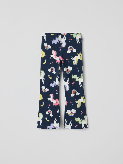 Polarn O. Pyret Animal Unicorn Print Flares Leggings image 1