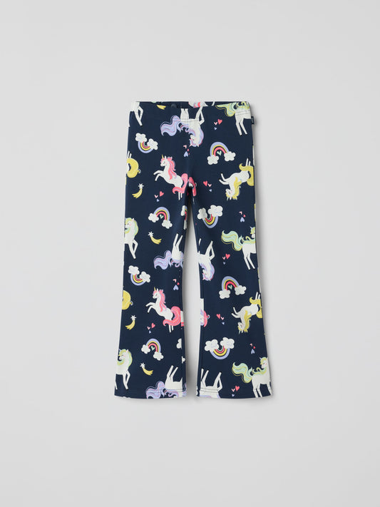 Polarn O. Pyret Animal Unicorn Print Flares Leggings image 1