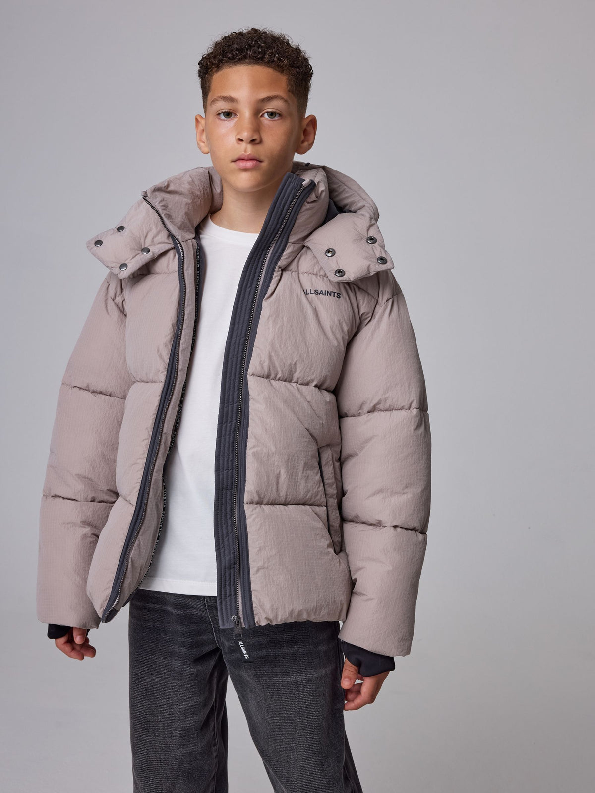 smALLSAINTS Grey Ripstop Logo Coat - image 1