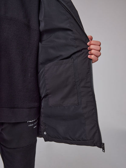 smALLSAINTS Black Heat Seal Logo Mid Length Padded Coat - image 7
