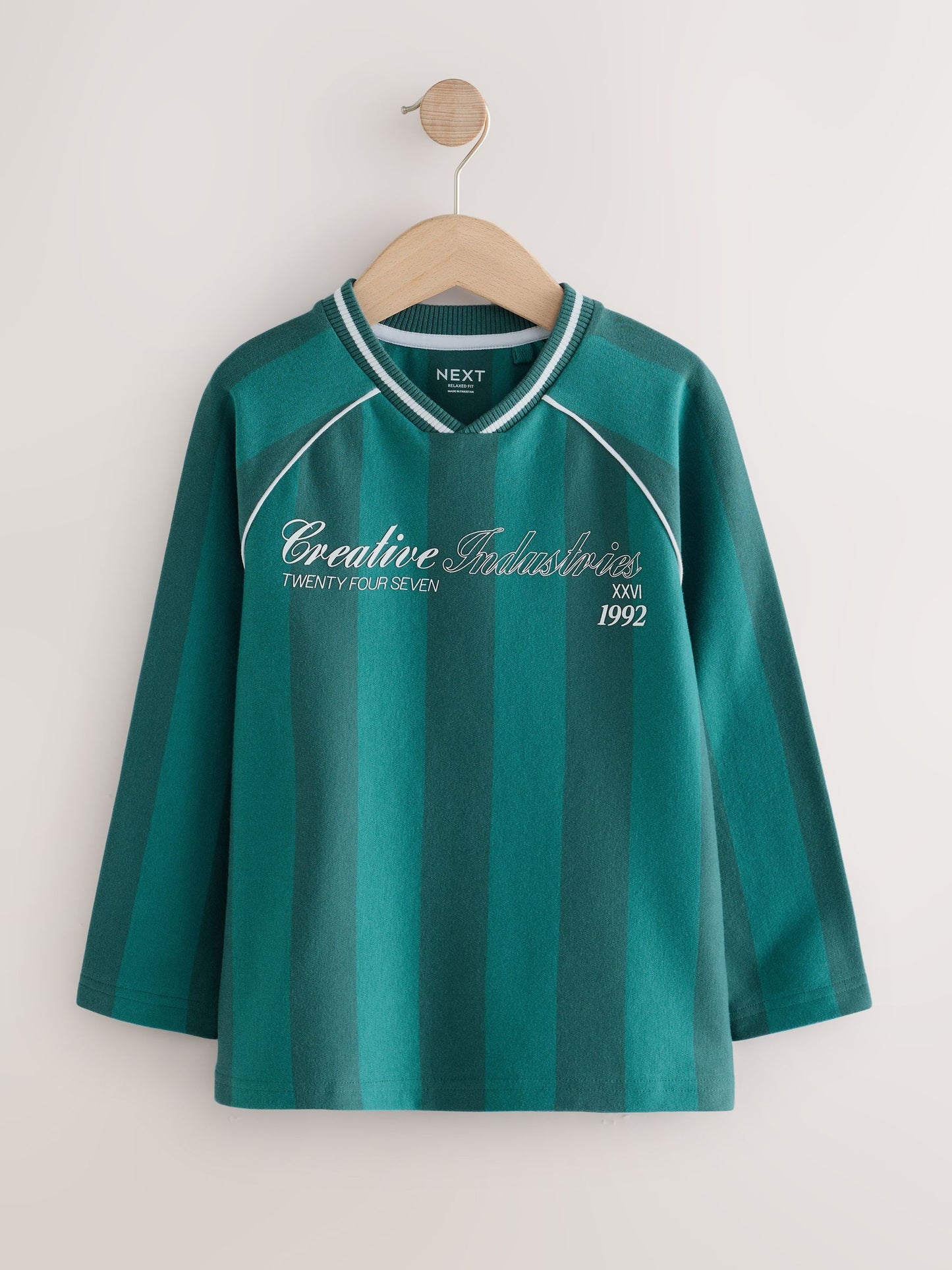 Dsiney Kidz - Blue/Teal Varsity Long Sleeve Heavyweight Varsity T-Shirt (3-16yrs) image 5