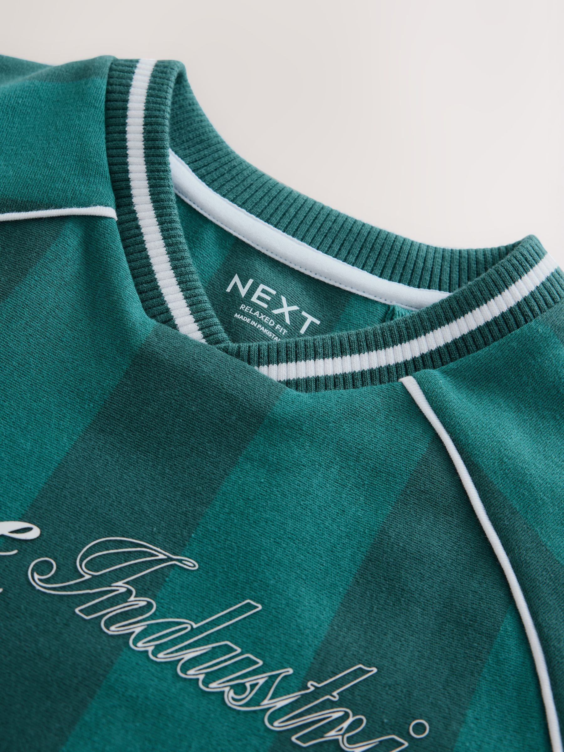 Dsiney Kidz - Blue/Teal Varsity Long Sleeve Heavyweight Varsity T-Shirt (3-16yrs) image 7