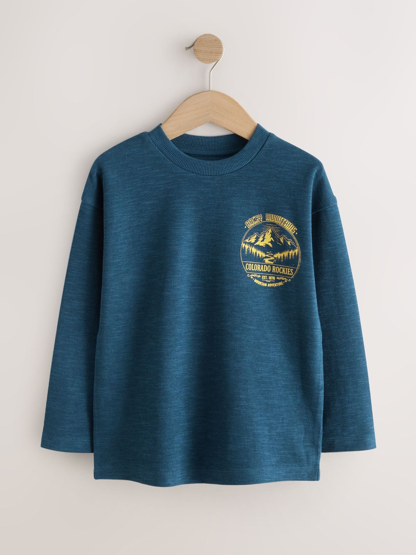 Dsiney Kidz - Blue Mountains Relaxed Fit Graphic Long Sleeve Cotton T-Shirt (3-16yrs) image 1