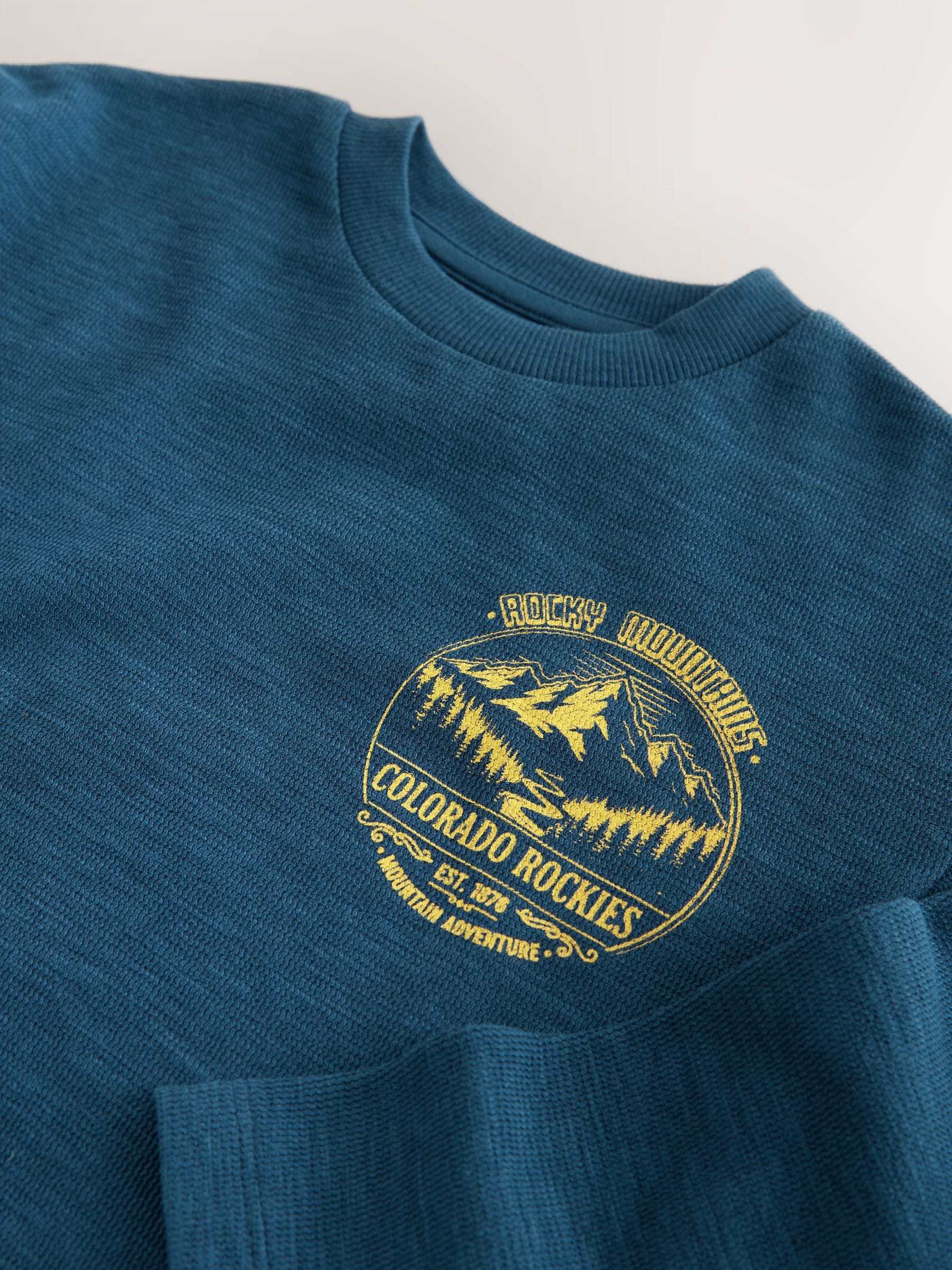 Dsiney Kidz - Blue Mountains Relaxed Fit Graphic Long Sleeve Cotton T-Shirt (3-16yrs) image 4