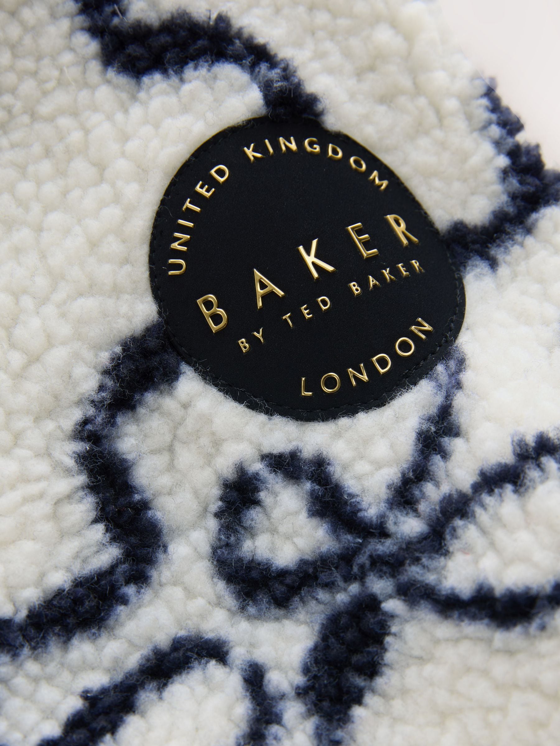 Baker by Ted Baker Ivory Bow Borg Hooded Fleece image 10