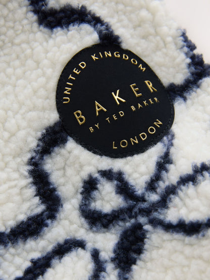 Baker by Ted Baker Ivory Bow Borg Hooded Fleece image 10
