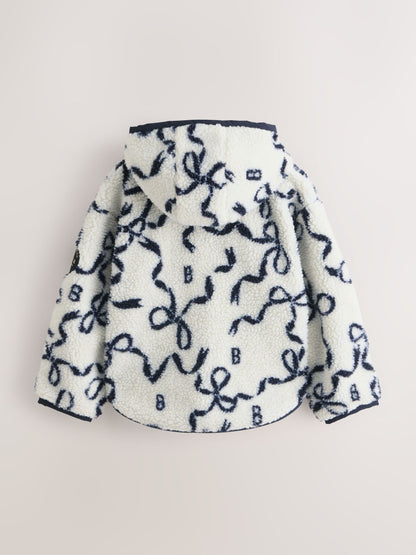 Baker by Ted Baker Ivory Bow Borg Hooded Fleece image 8