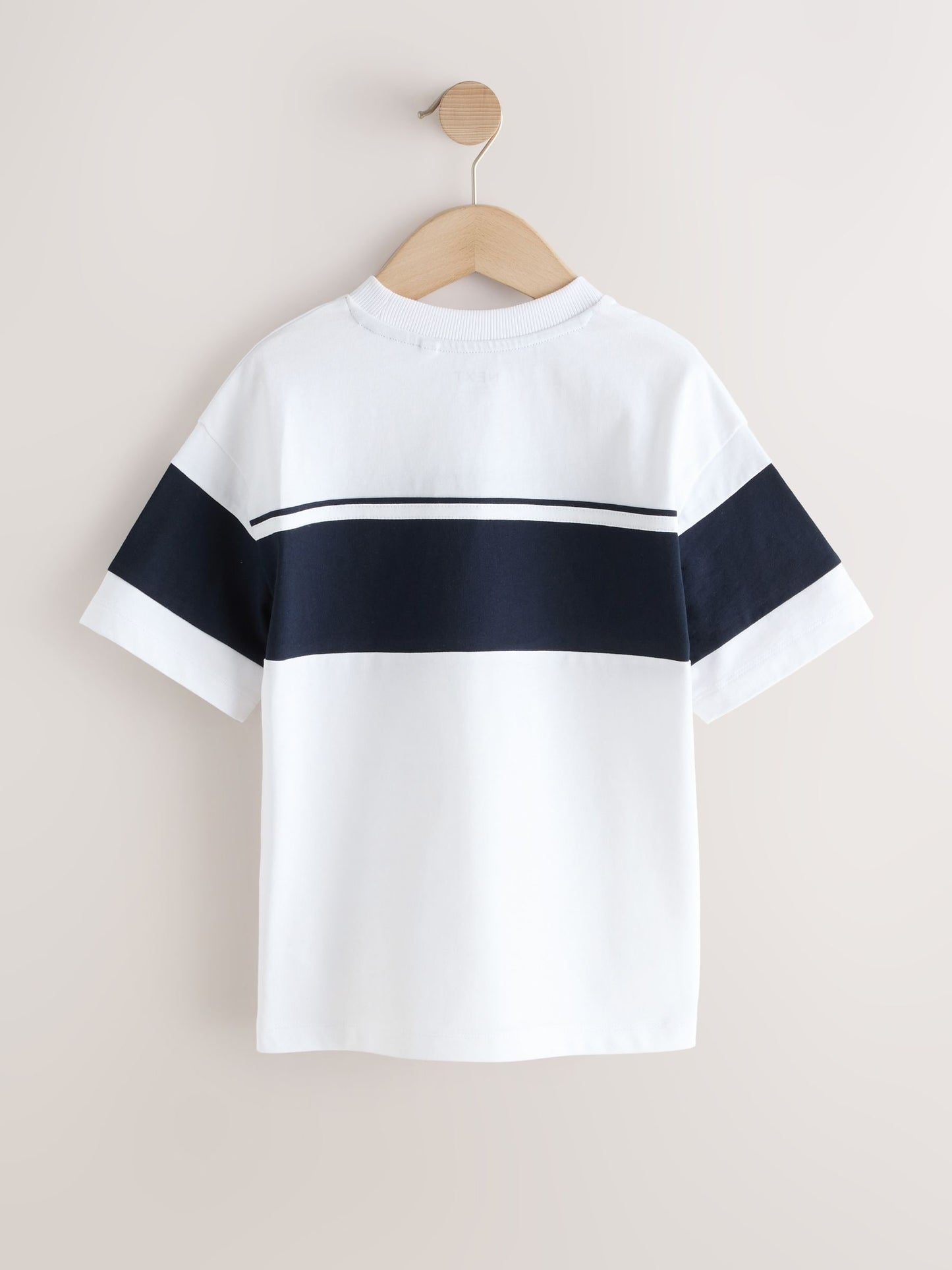 Dsiney Kidz - White/Navy Colourblock Short Sleeve T-Shirt (3-16yrs) image 2