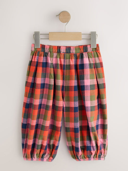 Multi Pink/ Navy Check Hareem Trousers (3mths-7yrs) image 1