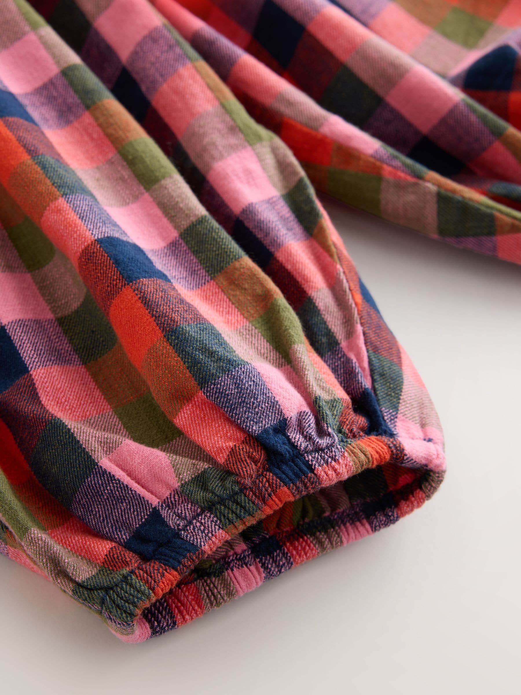 Multi Pink/ Navy Check Hareem Trousers (3mths-7yrs) image 3