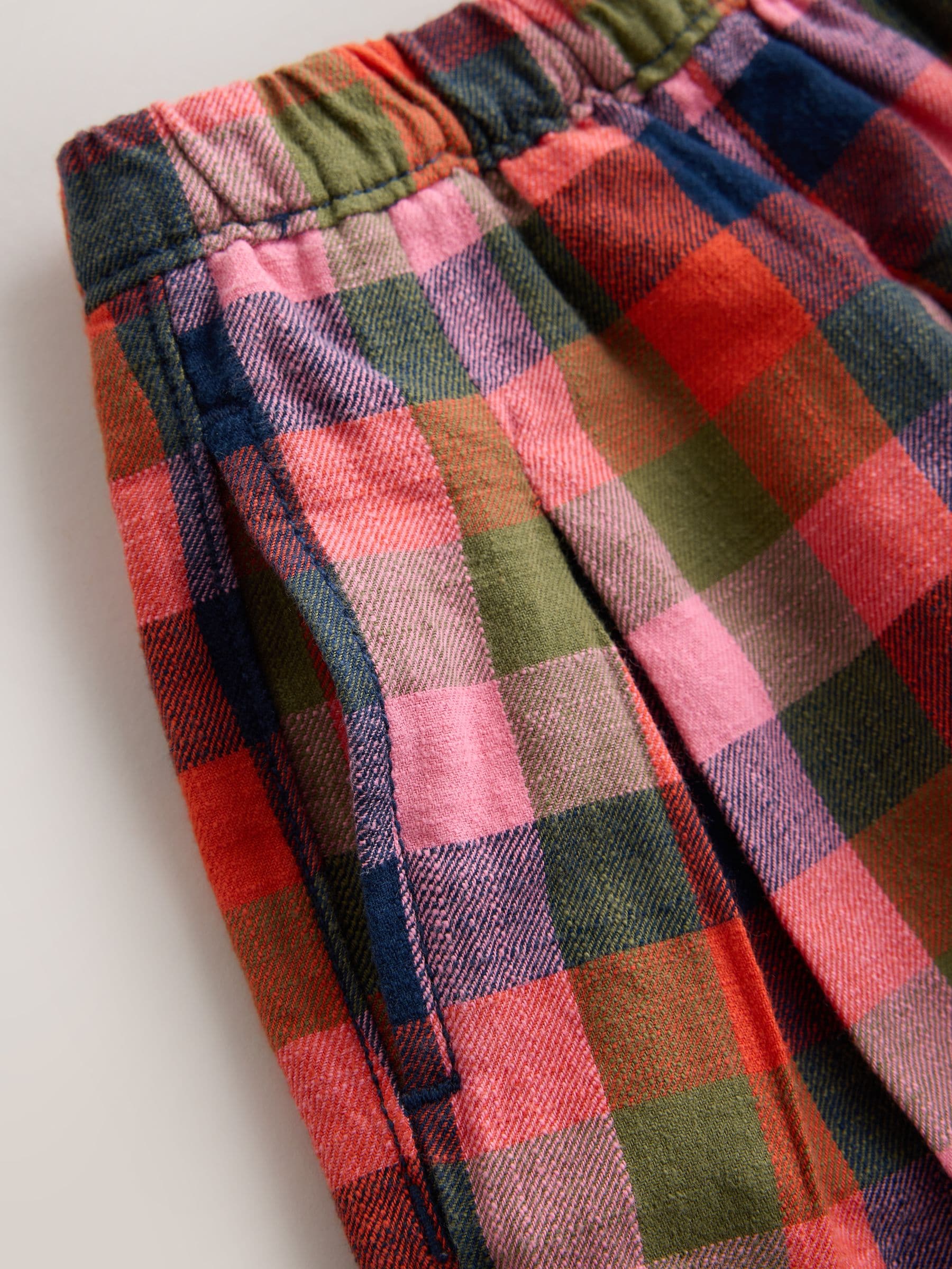 Multi Pink/ Navy Check Hareem Trousers (3mths-7yrs) image 4