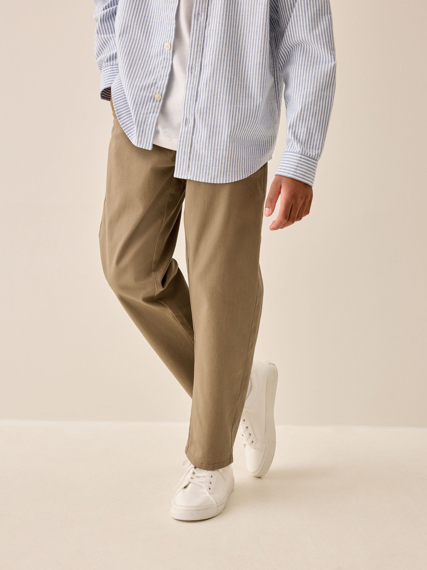 Dsiney Kidz - Tan Brown Loose Fit Stretch Chino Trousers (3-17yrs) image 1