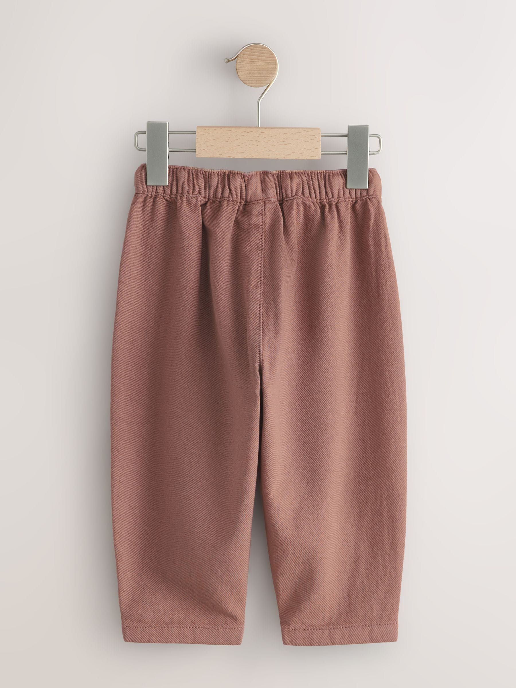 Chocolate Brown Embroidered Pullon Trousers (3mths-7yrs) image 2