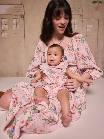 Pink Floral Cath Kidston Paddington Bear Baby Romper image 3