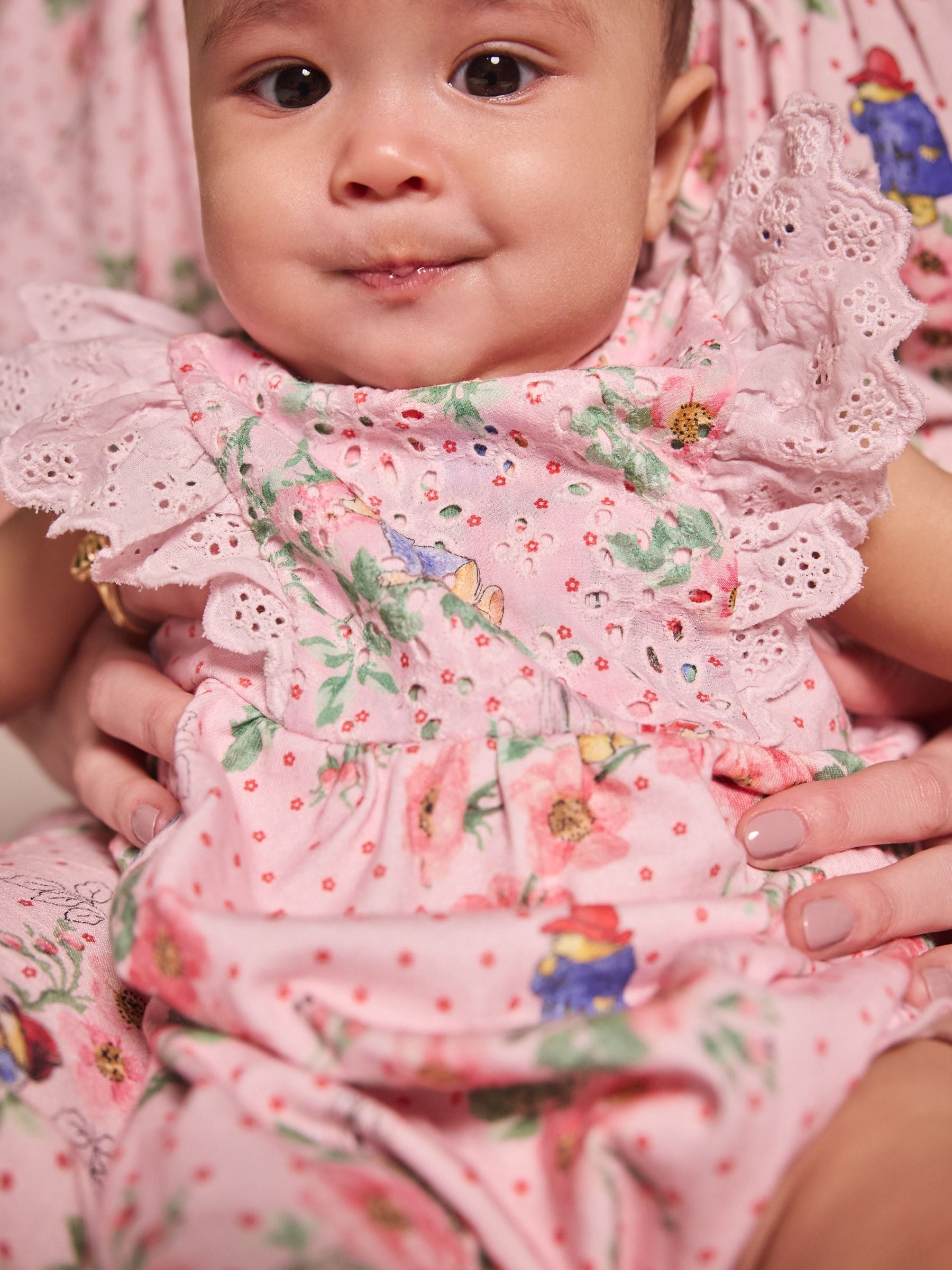 Pink Floral Cath Kidston Paddington Bear Baby Romper image 4