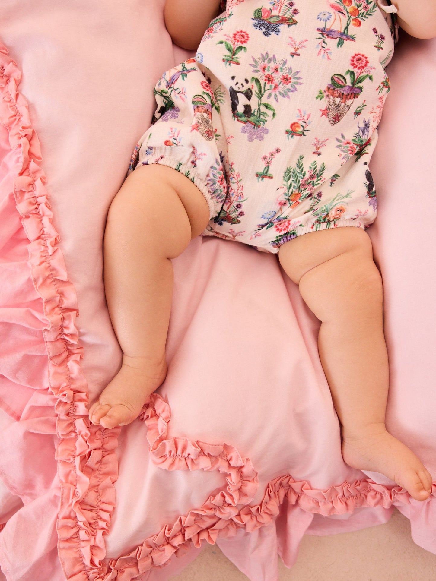 Cream Character Cath Kidston Wrap Over Baby Romper image 3