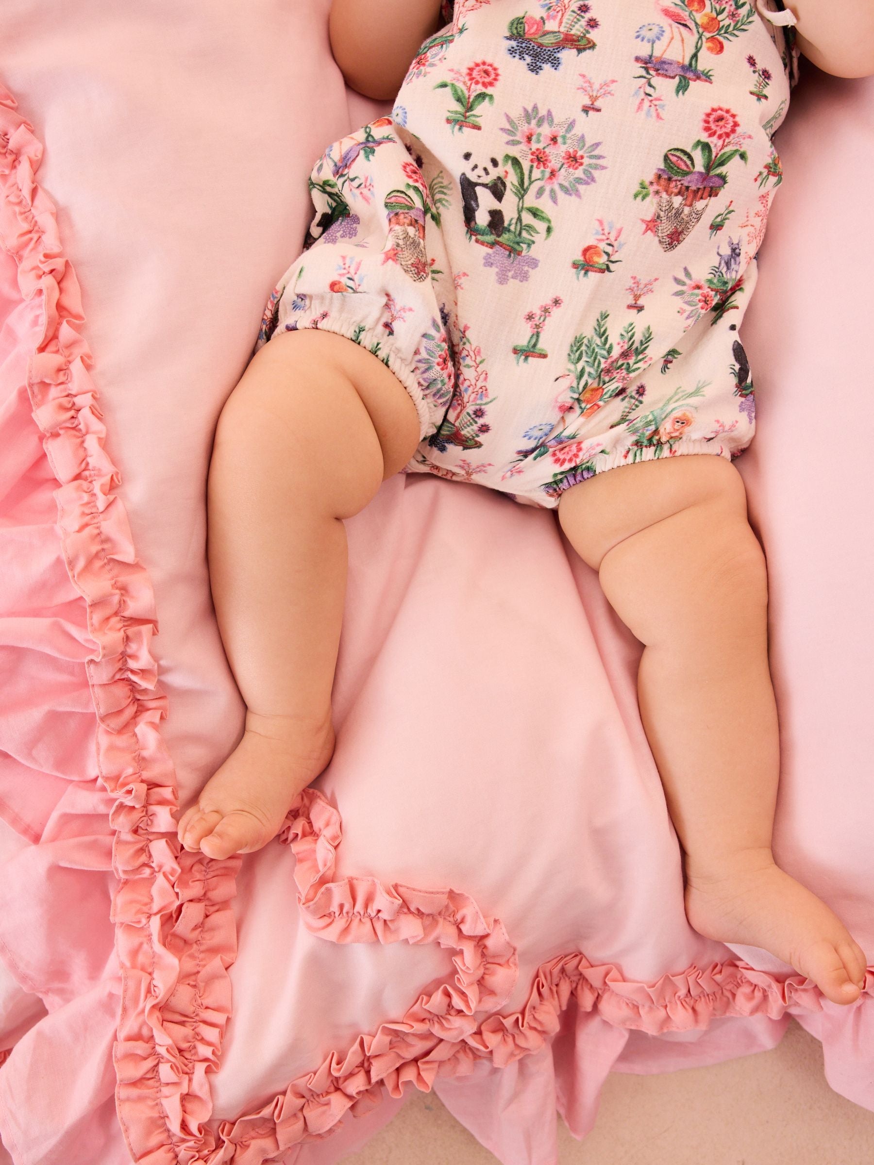 Cream Character Cath Kidston Wrap Over Baby Romper image 3