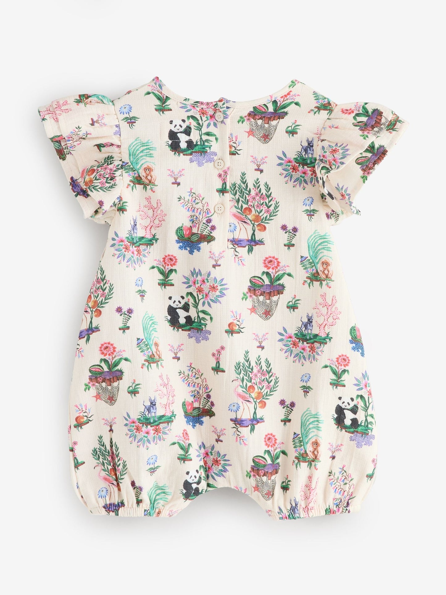 Cream Character Cath Kidston Wrap Over Baby Romper image 6