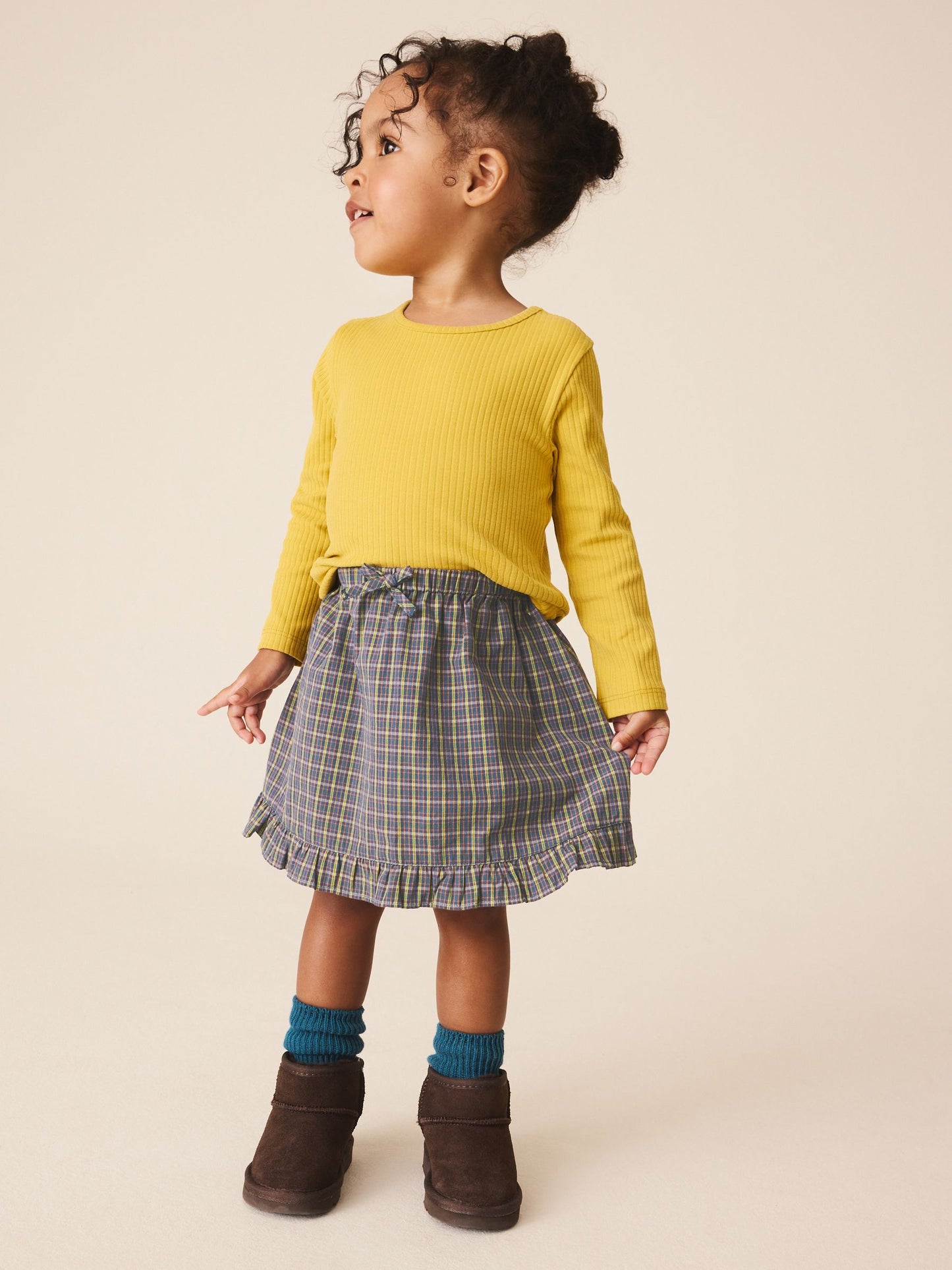 Dsiney Kidz - Multicoloured Navy Check Frill Hem Skirt (3mths-7yrs) image 3