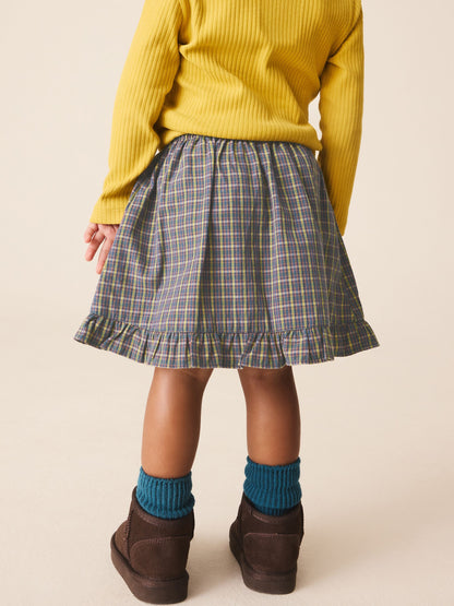 Dsiney Kidz - Multicoloured Navy Check Frill Hem Skirt (3mths-7yrs) image 4