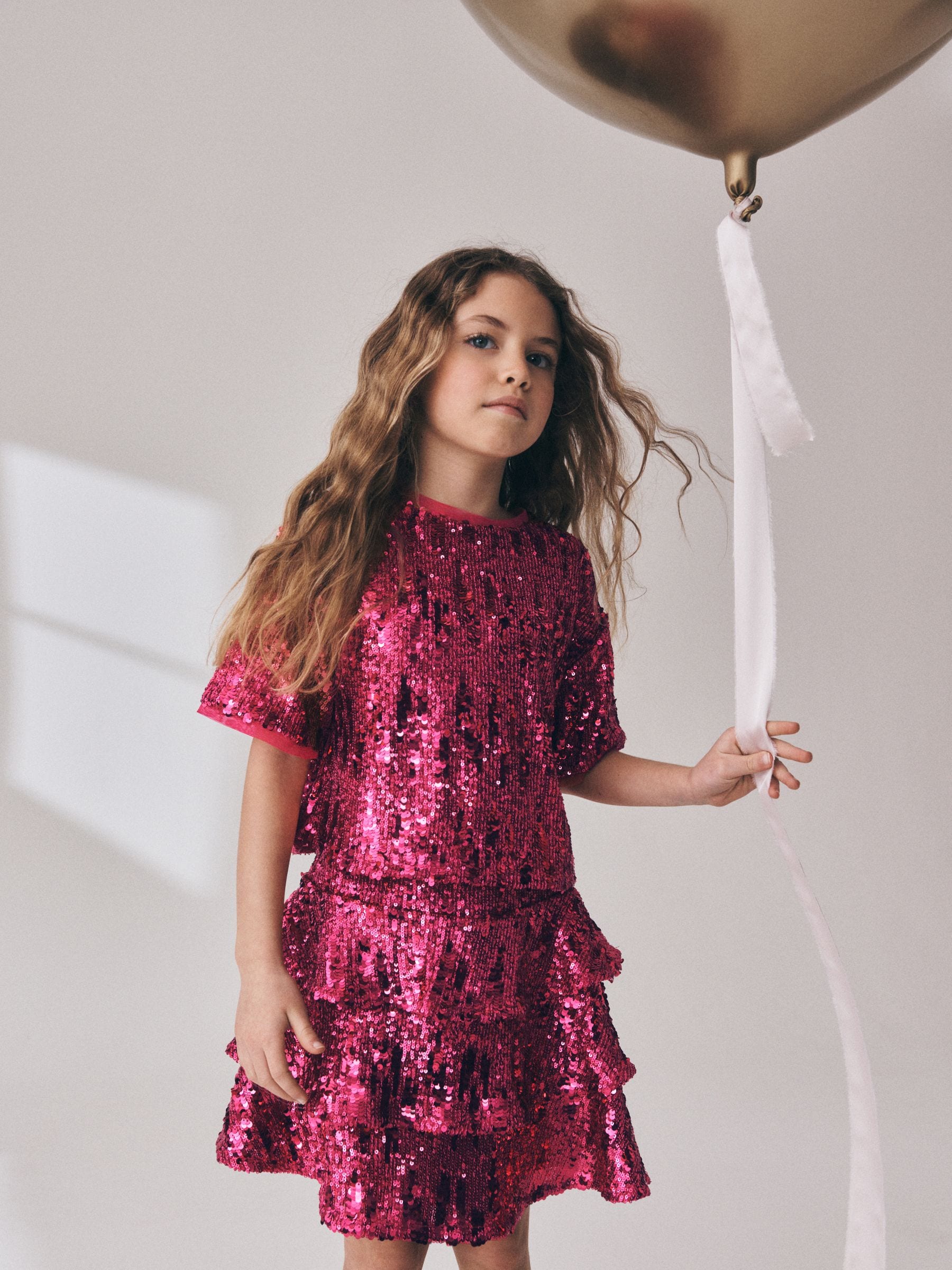 Dsiney Kidz - Pink Sequin Top and Rara Skirt Set (3-16yrs) image 1