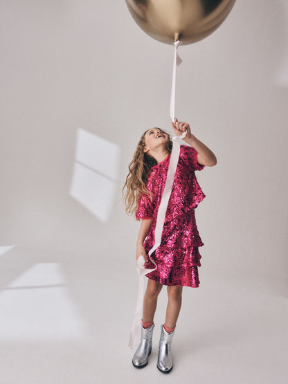 Dsiney Kidz - Pink Sequin Top and Rara Skirt Set (3-16yrs) image 2