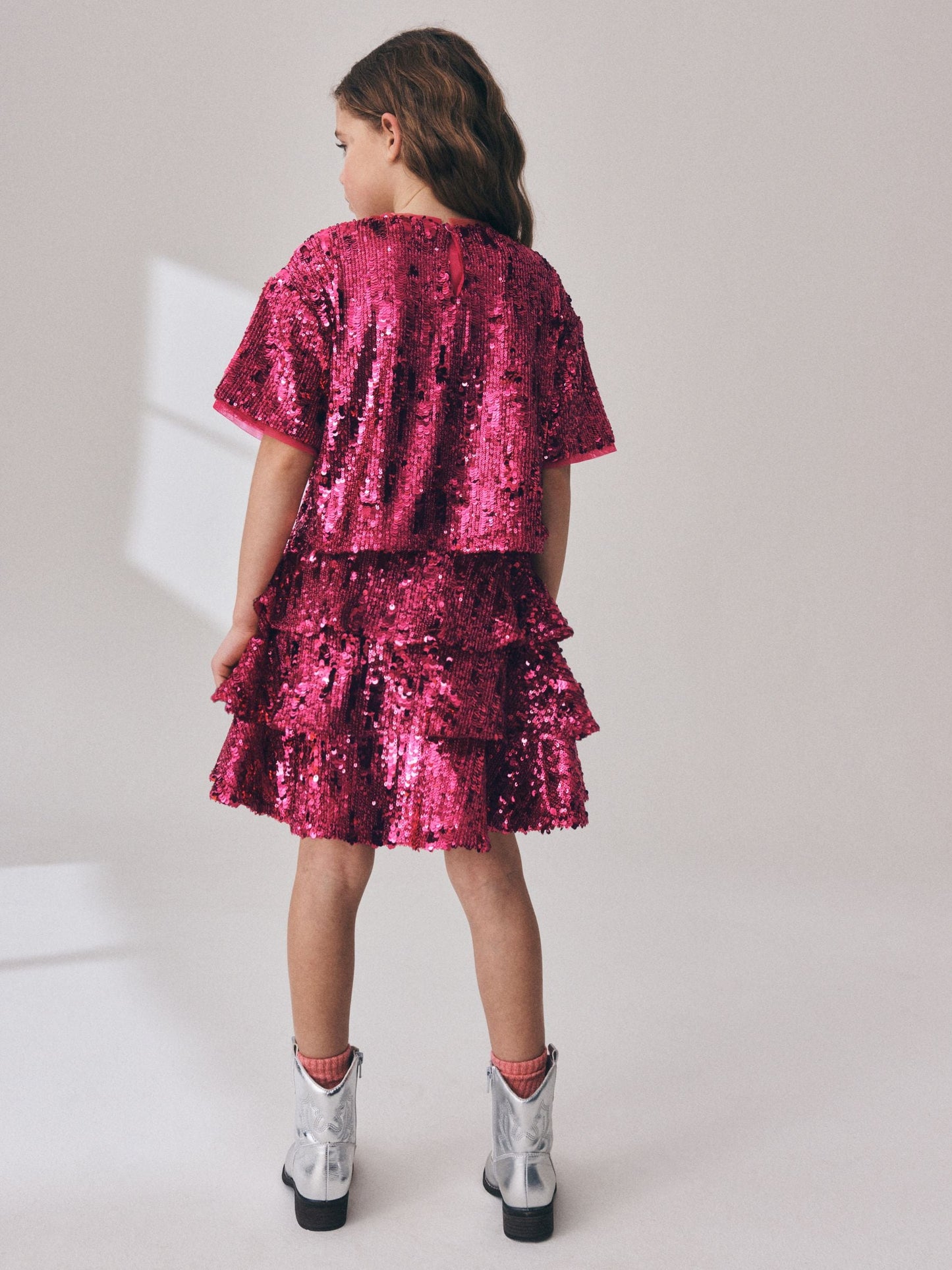 Dsiney Kidz - Pink Sequin Top and Rara Skirt Set (3-16yrs) image 3