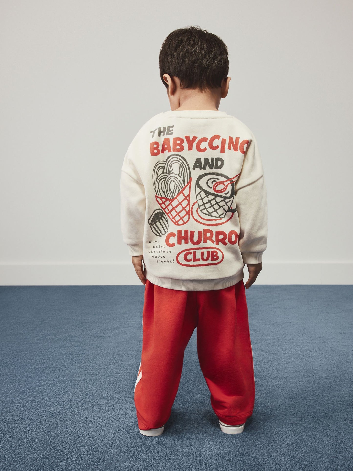 Dsiney Kidz - Red/Ecru Crew Neck Joggers Set (3mths-7yrs) image 3