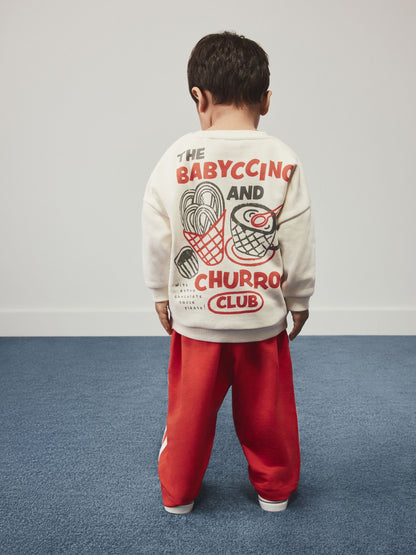 Dsiney Kidz - Red/Ecru Crew Neck Joggers Set (3mths-7yrs) image 3