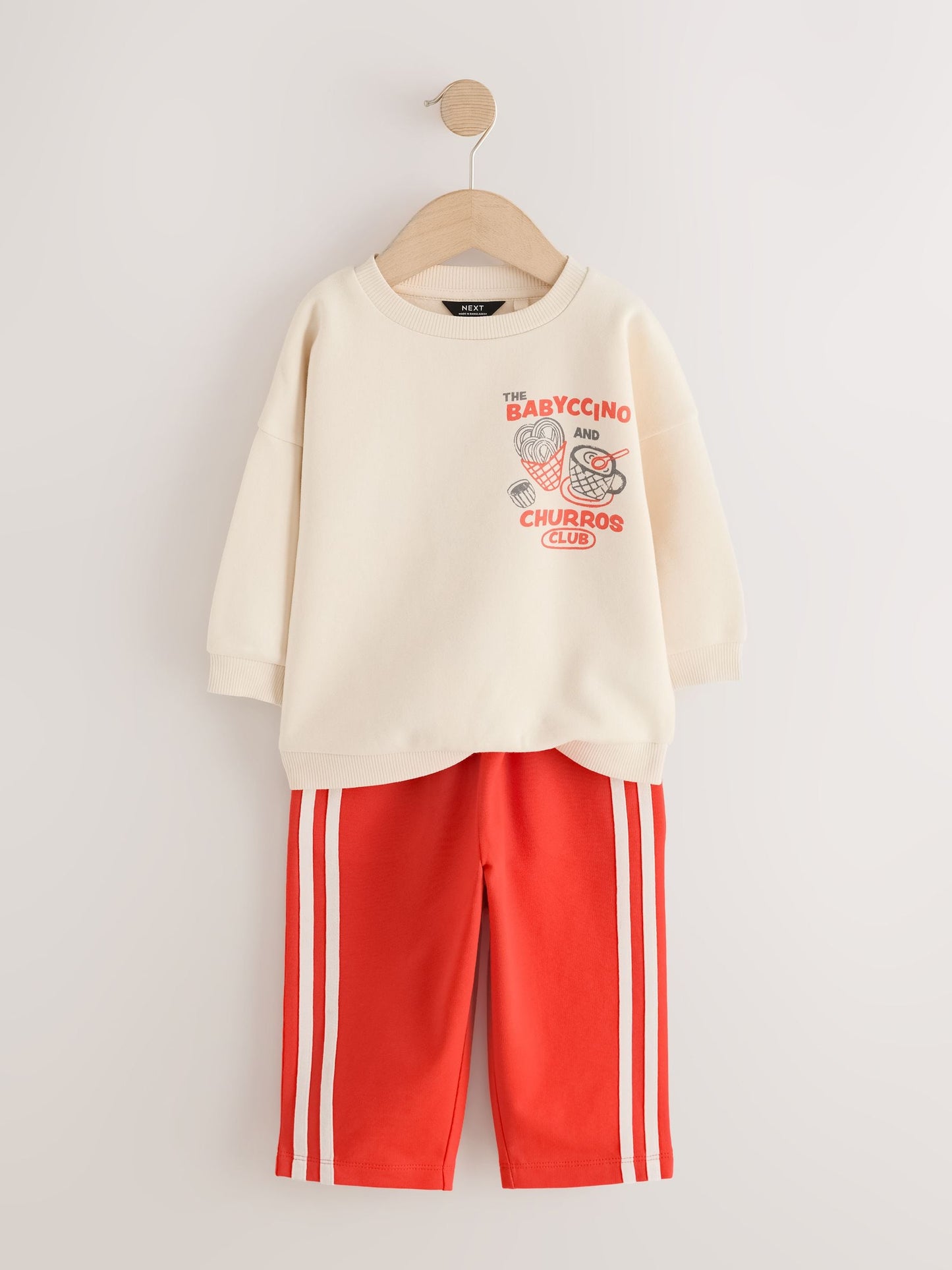 Dsiney Kidz - Red/Ecru Crew Neck Joggers Set (3mths-7yrs) image 6