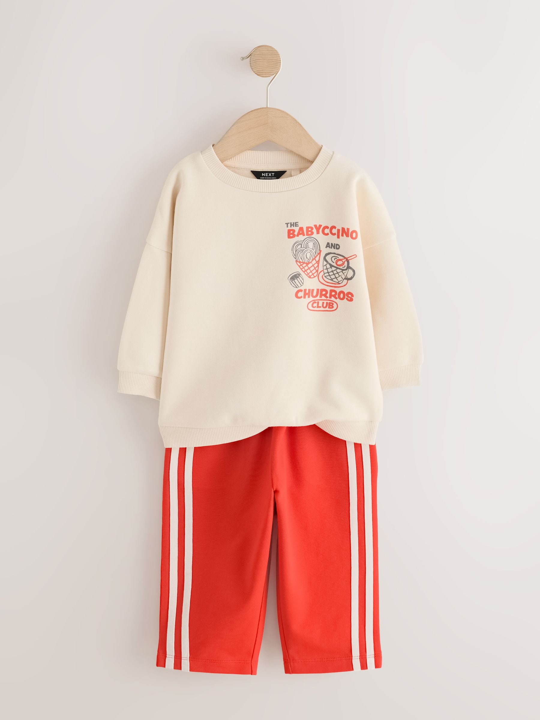 Dsiney Kidz - Red/Ecru Crew Neck Joggers Set (3mths-7yrs) image 6