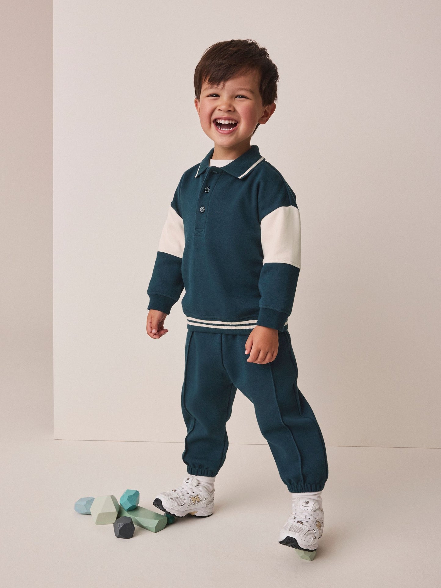 Dsiney Kidz - Neutral Polo Joggers Set (3mths-7yrs) image 1