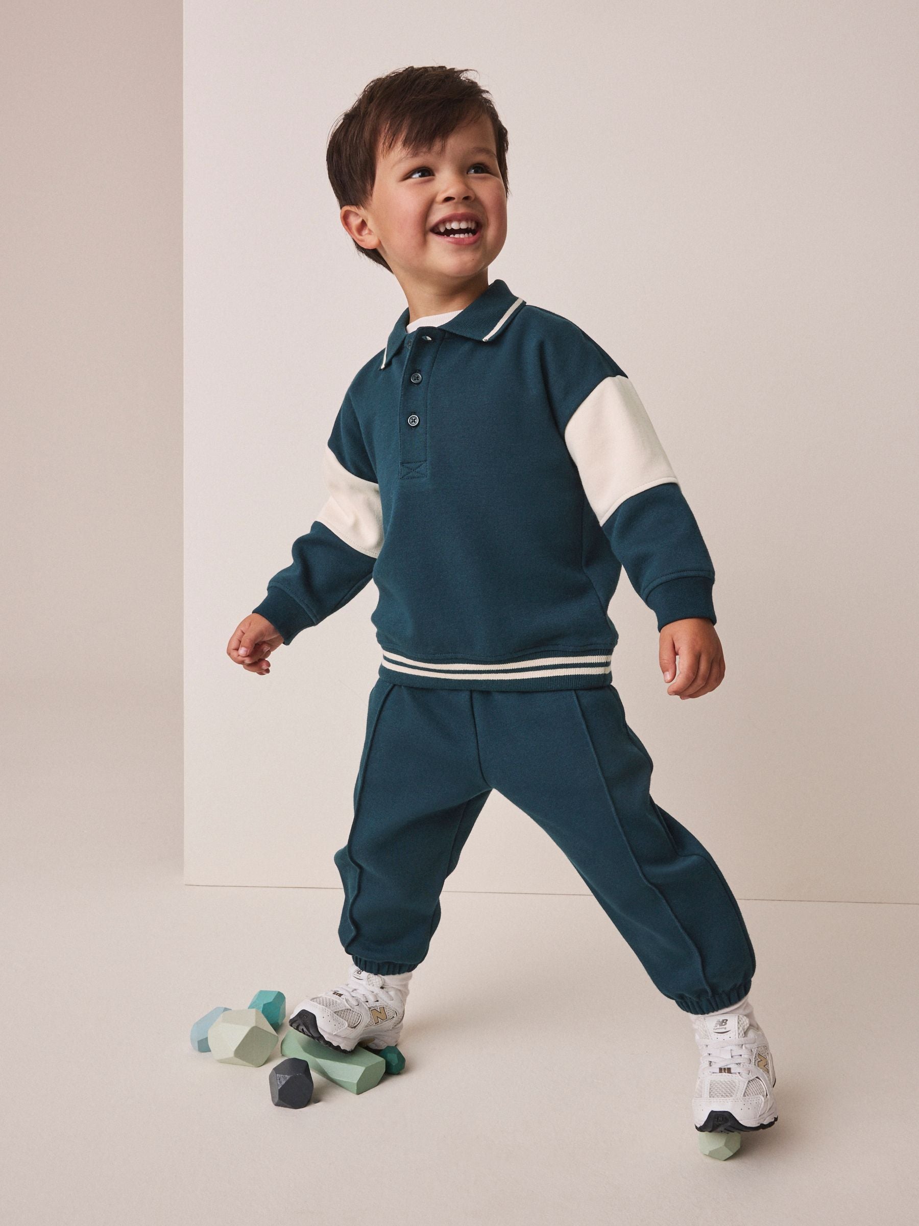 Dsiney Kidz - Neutral Polo Joggers Set (3mths-7yrs) image 2