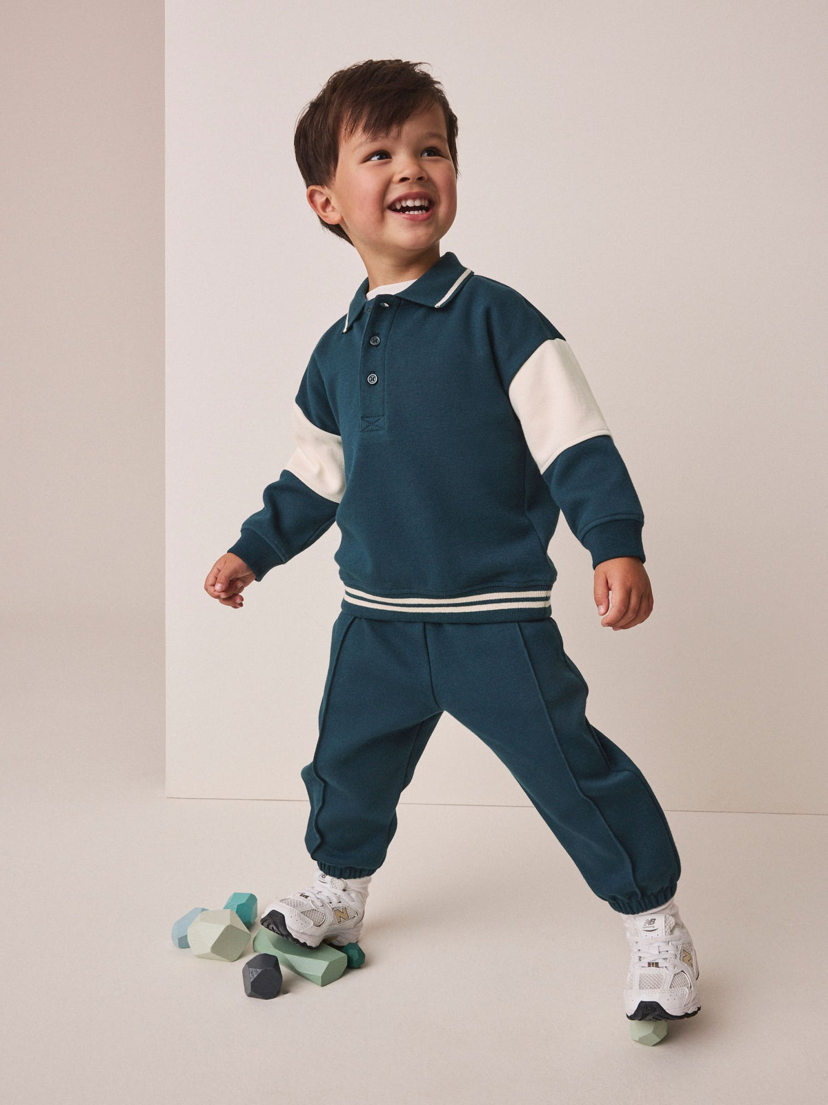 Dsiney Kidz - Neutral Polo Joggers Set (3mths-7yrs) image 2