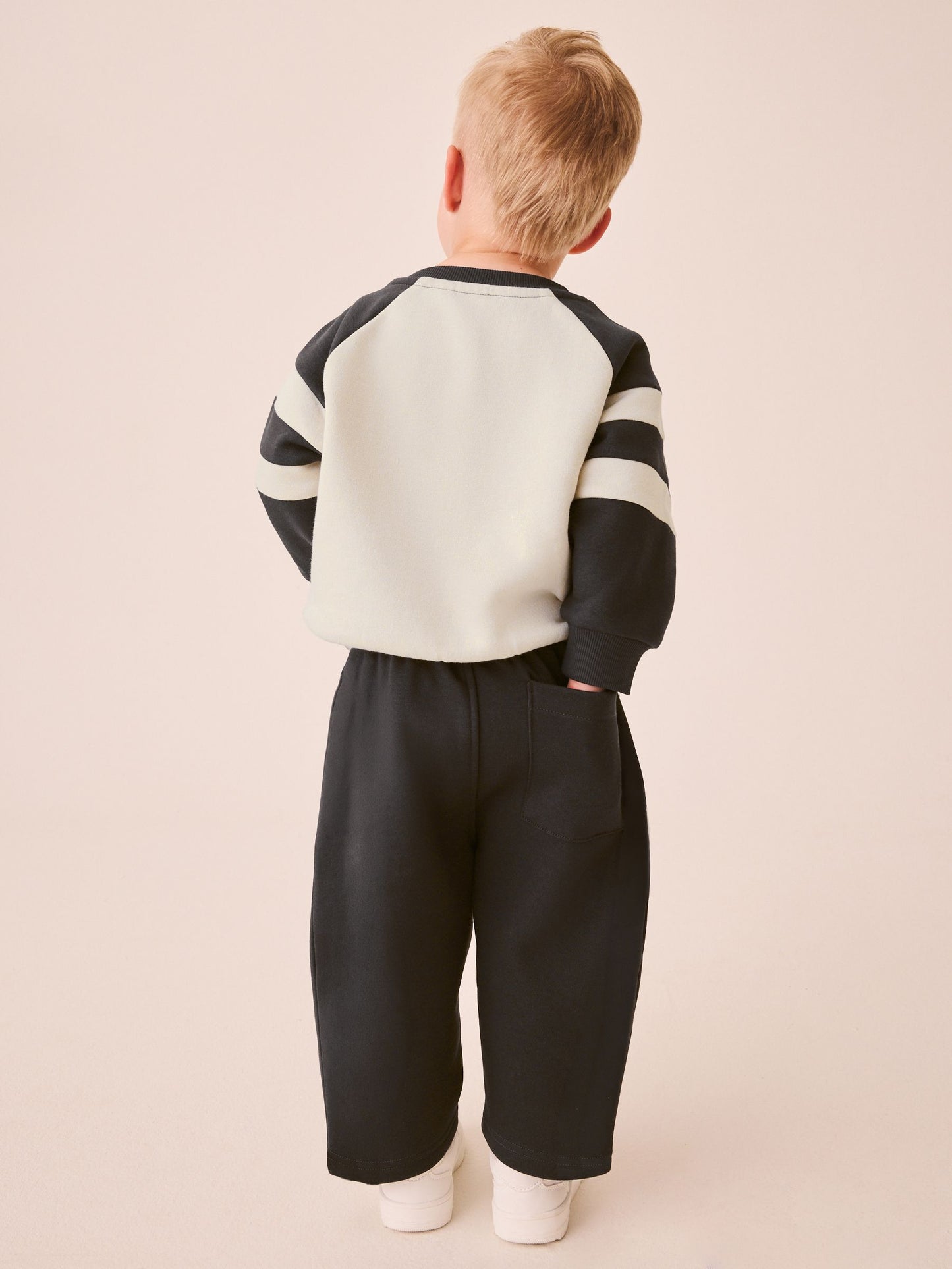 Dsiney Kidz - Grey/Ecru Crew Neck Joggers Set (3mths-7yrs) image 3