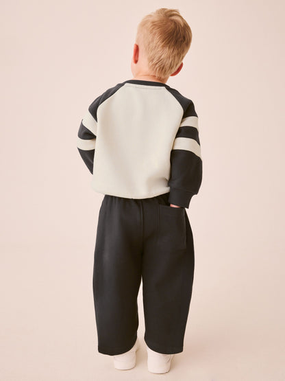 Dsiney Kidz - Grey/Ecru Crew Neck Joggers Set (3mths-7yrs) image 3