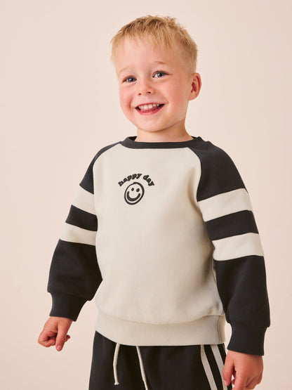 Dsiney Kidz - Grey/Ecru Crew Neck Joggers Set (3mths-7yrs) image 4