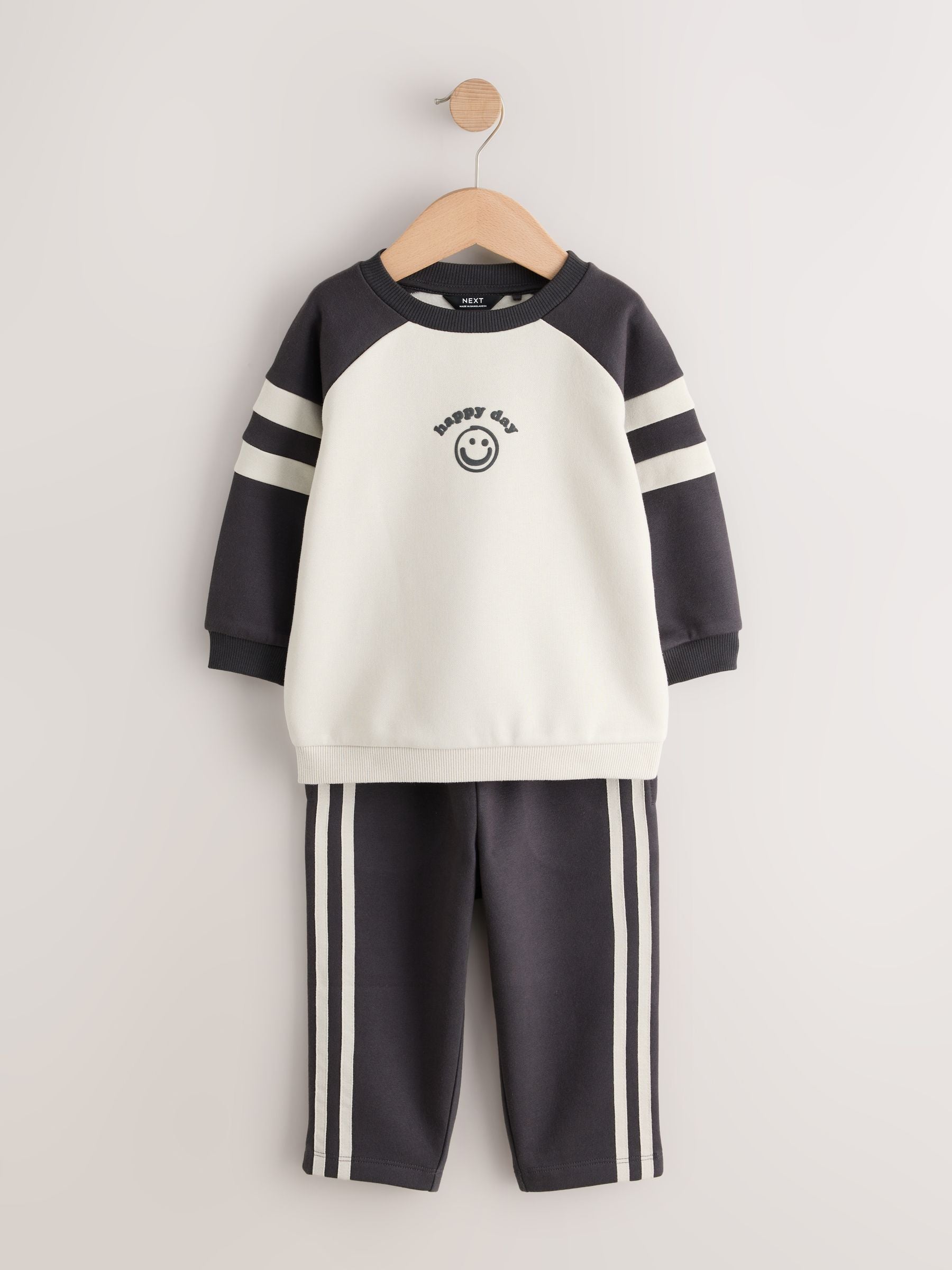 Dsiney Kidz - Grey/Ecru Crew Neck Joggers Set (3mths-7yrs) image 5