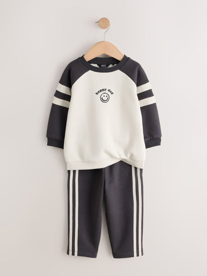 Dsiney Kidz - Grey/Ecru Crew Neck Joggers Set (3mths-7yrs) image 6