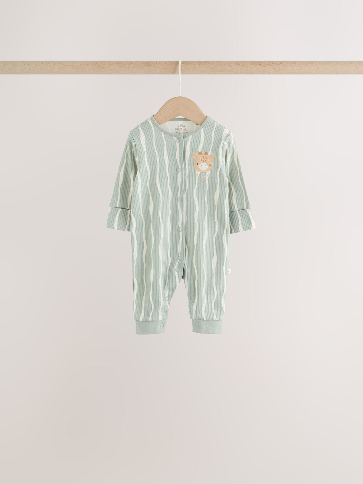 Neutral Safari Baby Sleepsuits 4 Pack (0mths-3yrs) image 3