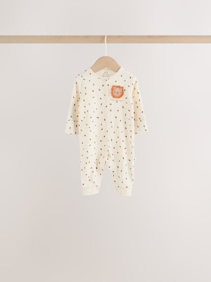 Neutral Safari Baby Sleepsuits 4 Pack (0mths-3yrs) image 5