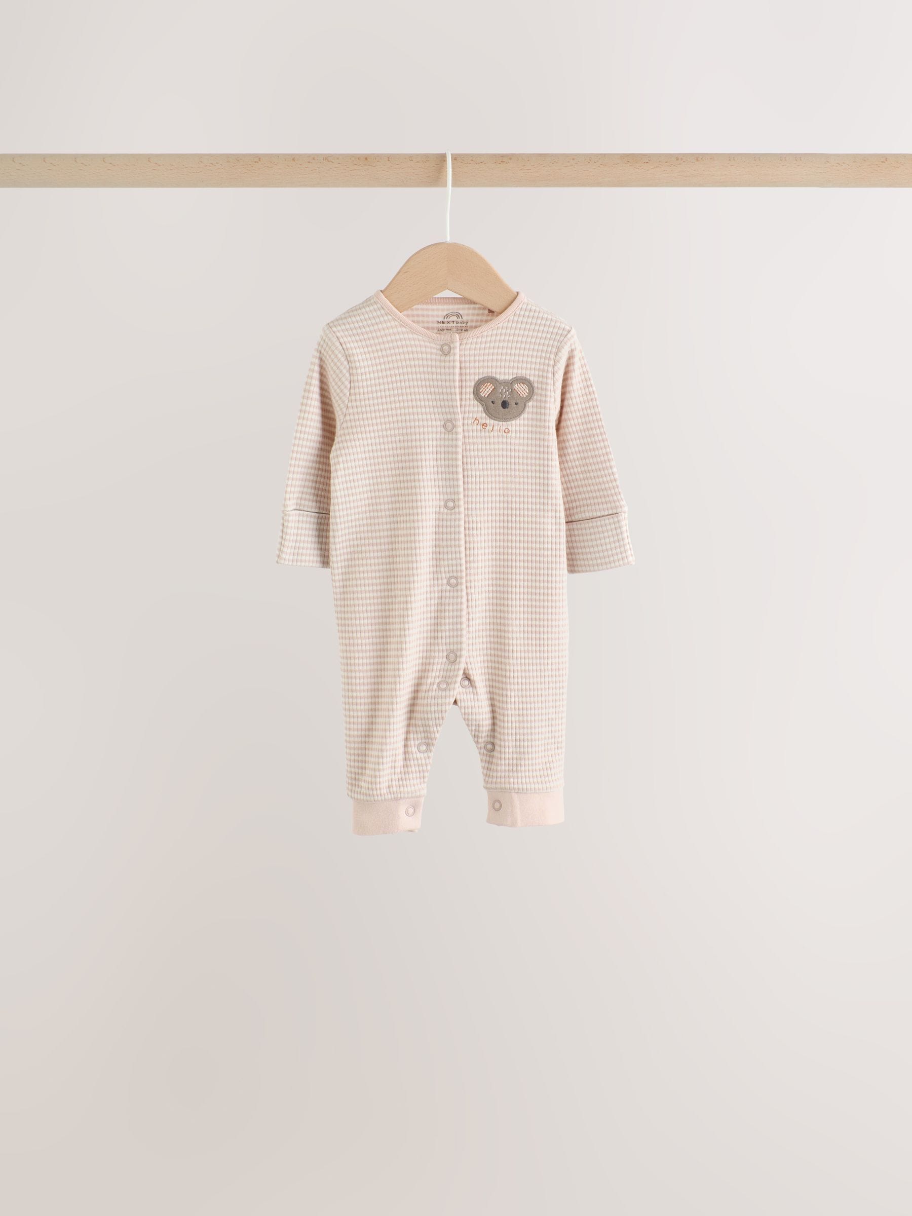 Neutral Safari Baby Sleepsuits 4 Pack (0mths-3yrs) image 7