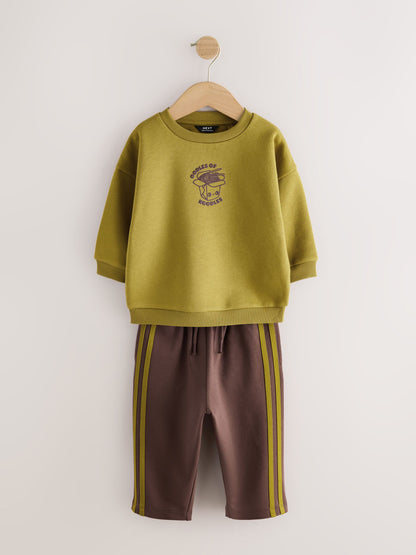 Dsiney Kidz - Olive Green Crew Neck Joggers Set (3mths-7yrs) image 6