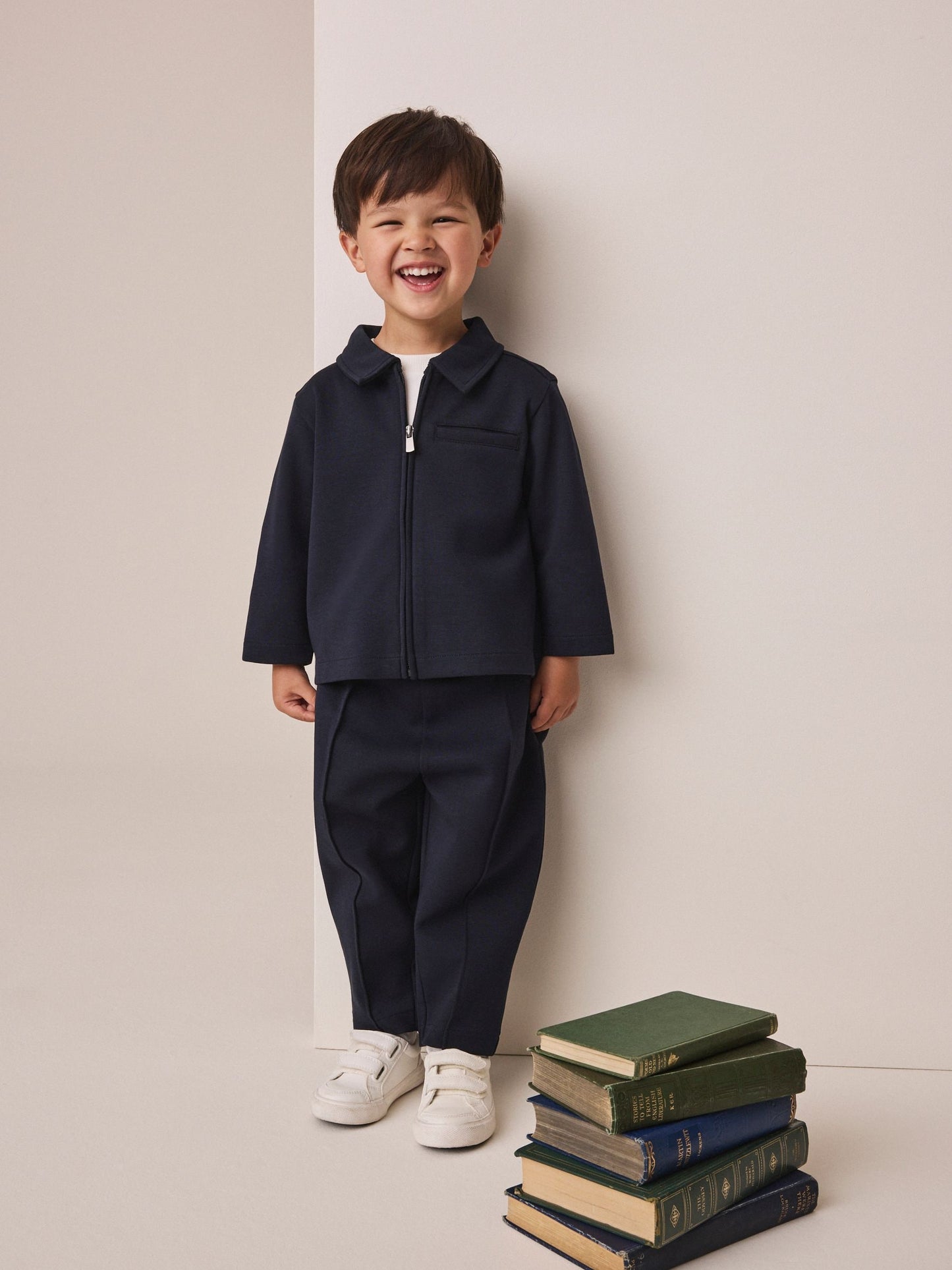 Dsiney Kidz - Navy Smart Jacket Top & Trousers Set 3 Piece (3mths-7yrs) image 2