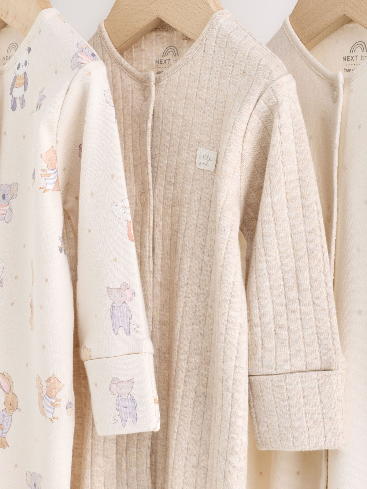 Neutral Animal Baby Sleepsuits 3 Pack (0-2yrs) image 7