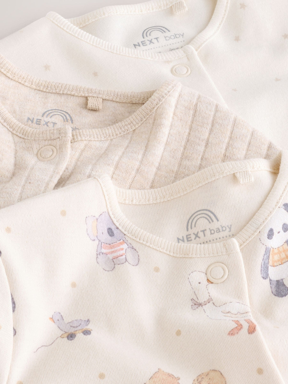 Neutral Animal Baby Sleepsuits 3 Pack (0-2yrs) image 8