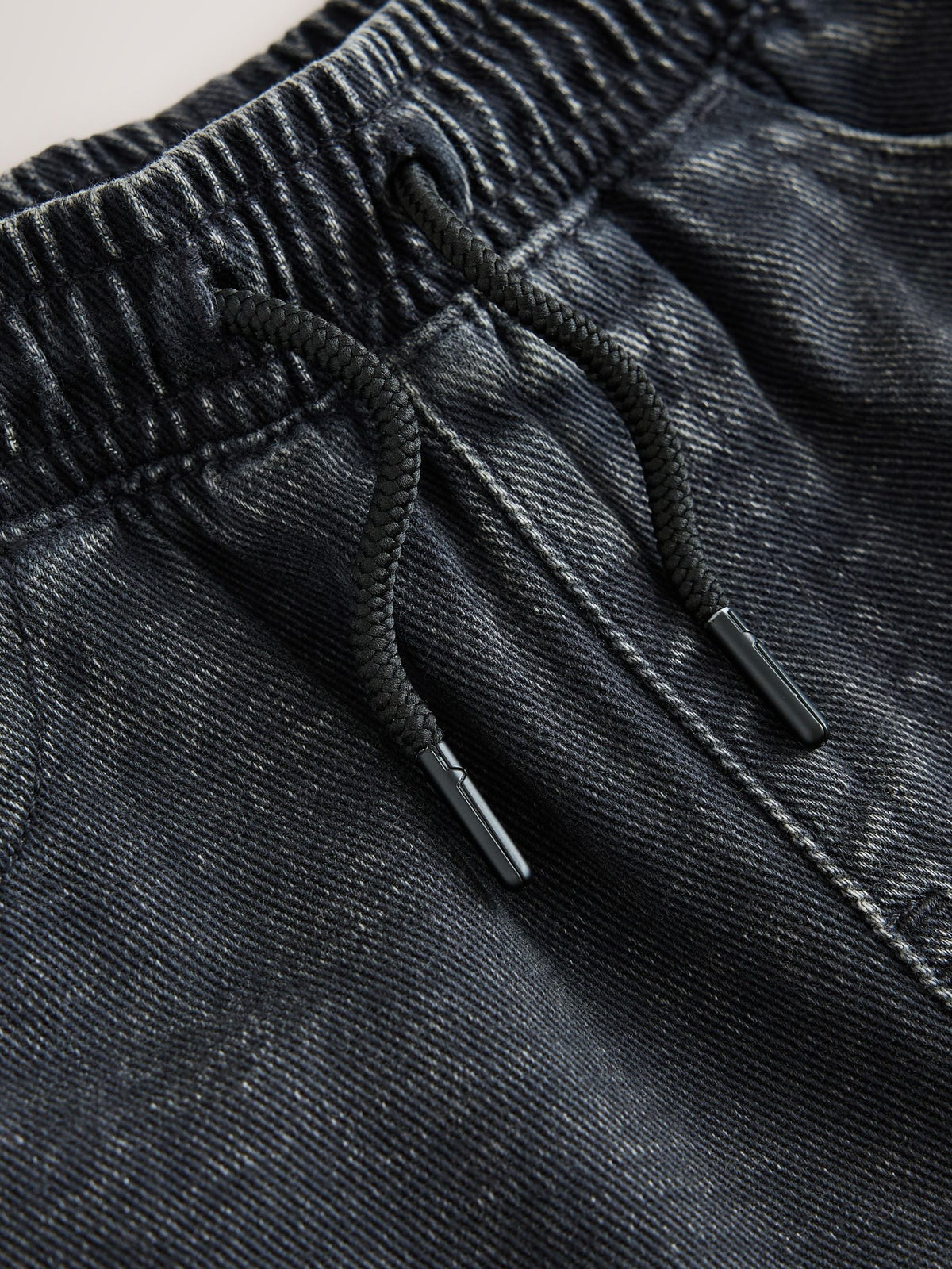 Dark Grey Denim Wide Fit Pull On Cargo Trousers (3-16yrs) - image 7