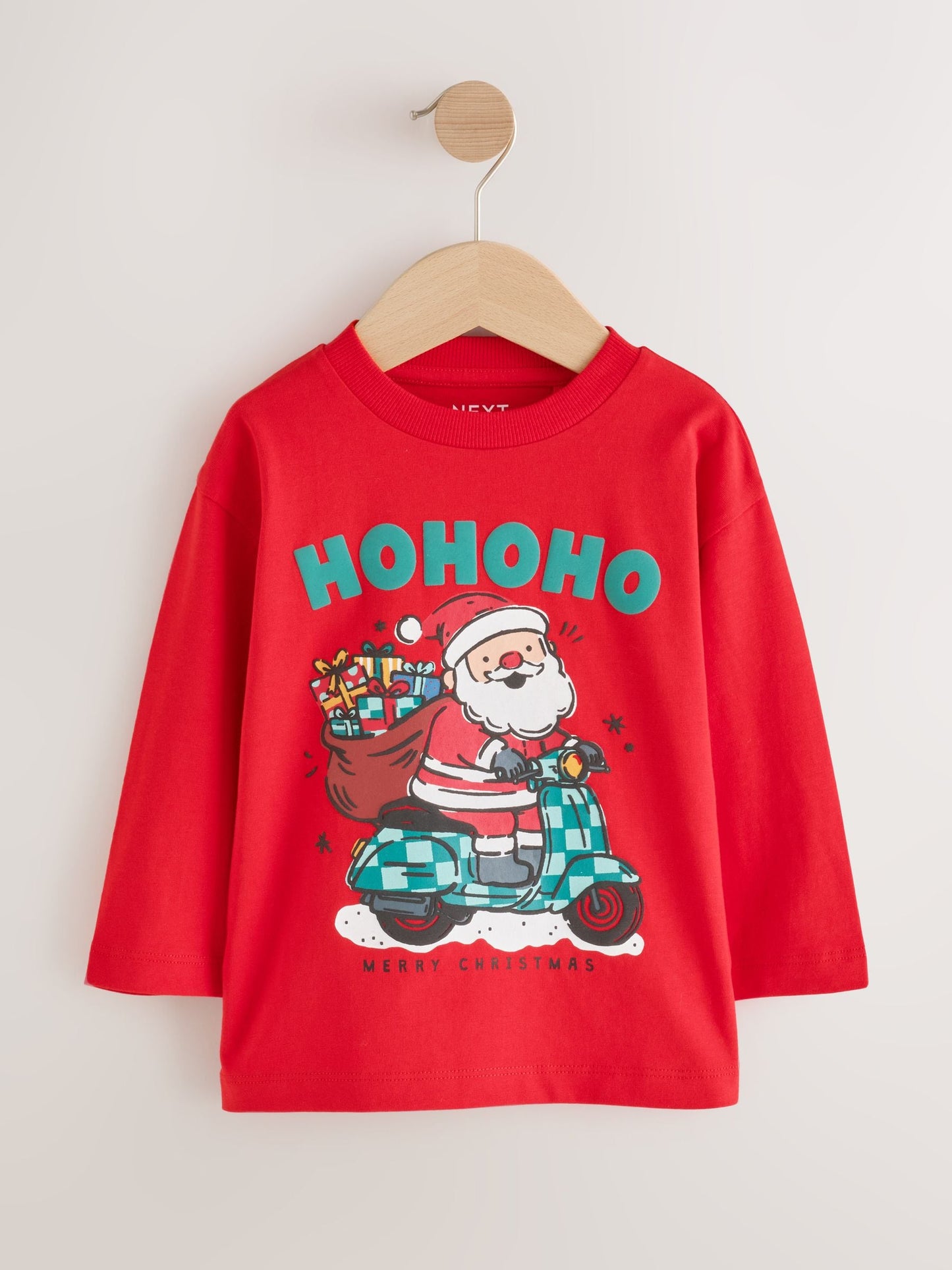 Dsiney Kidz - Red Santa Moped Long Sleeve Christmas T-Shirt (3mths-7yrs) image 5