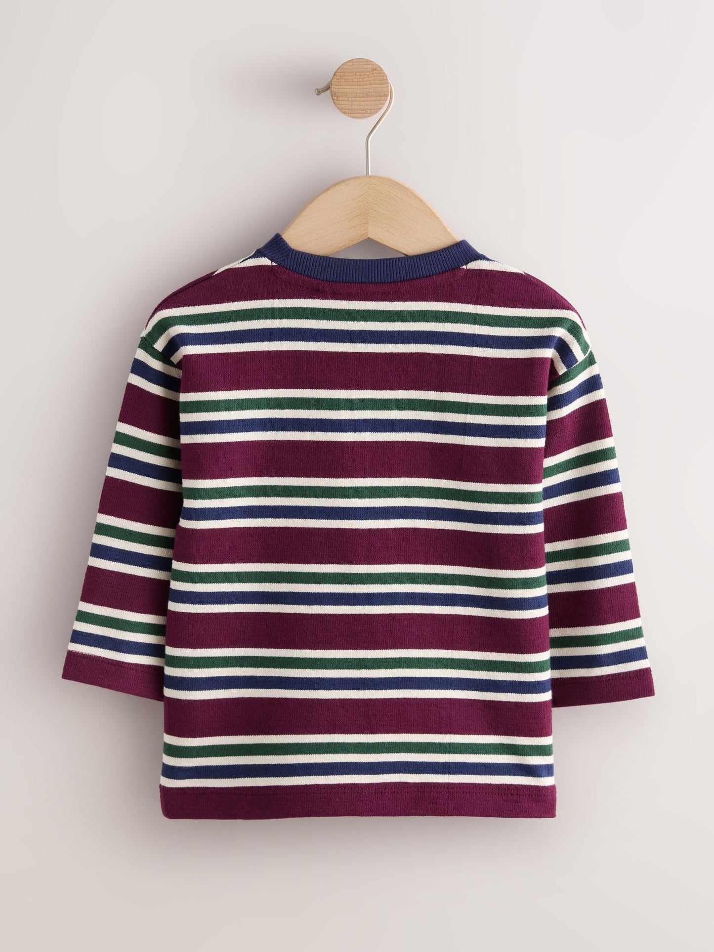 Dsiney Kidz - Berry/Navy Textured Sripe Long Sleeve Stripe T-Shirt (3mths-7yrs) image 6